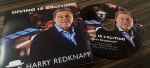 card wallet and cd picture of Harry Redknapp football pundit and ex manager