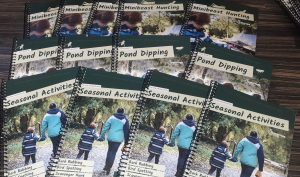 ringbound booklets in waterproof print for pond dipping and outside activities